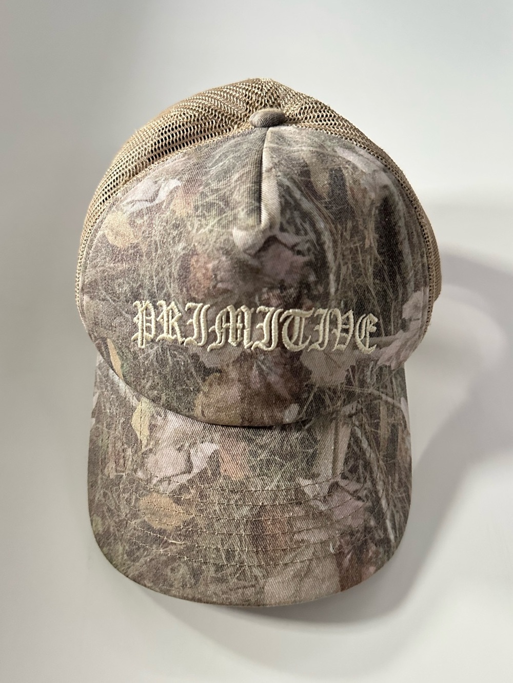 Primitive Camouflage Mesh Trucker Hat - Brown/Tan